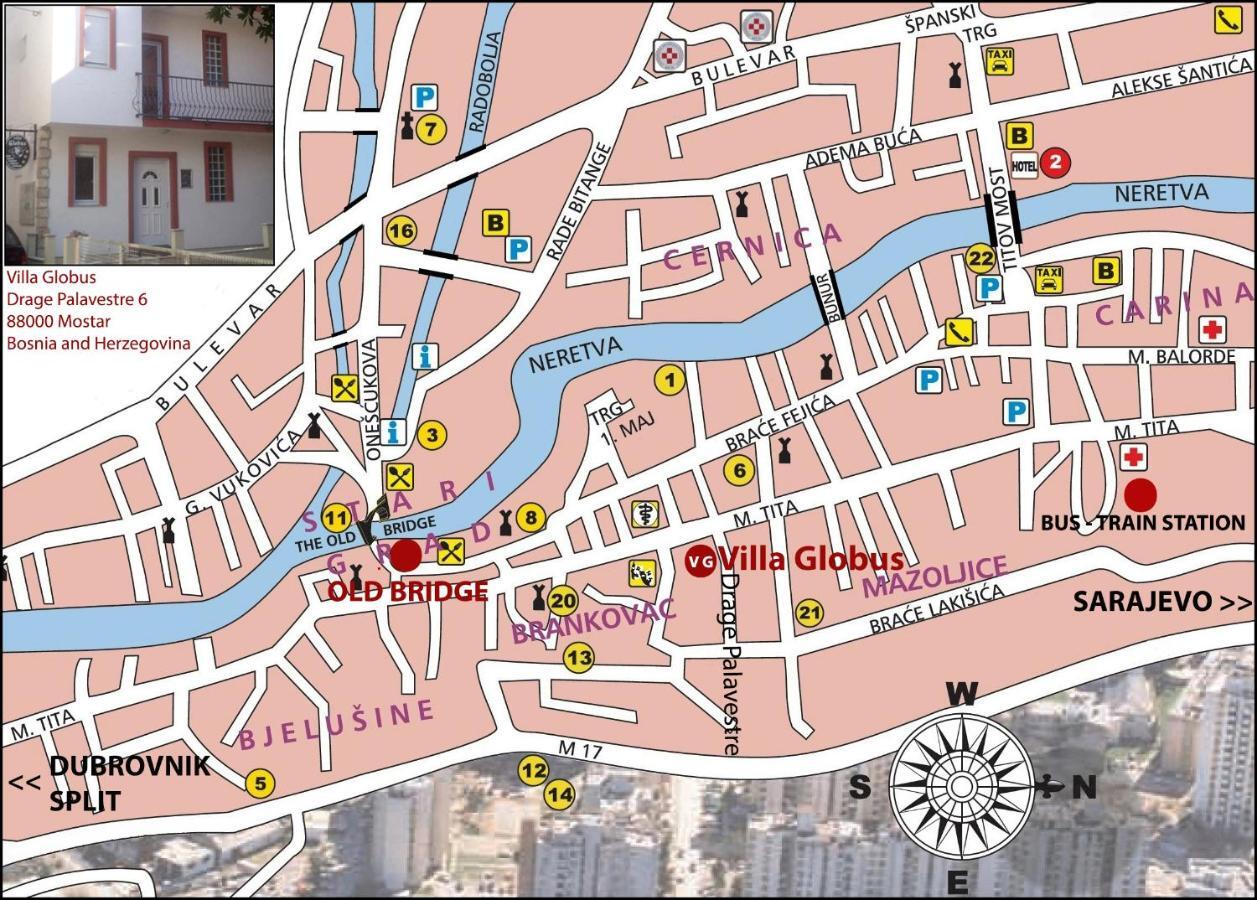 Apartment&Rooms "Globus" Mostar Zewnętrze zdjęcie